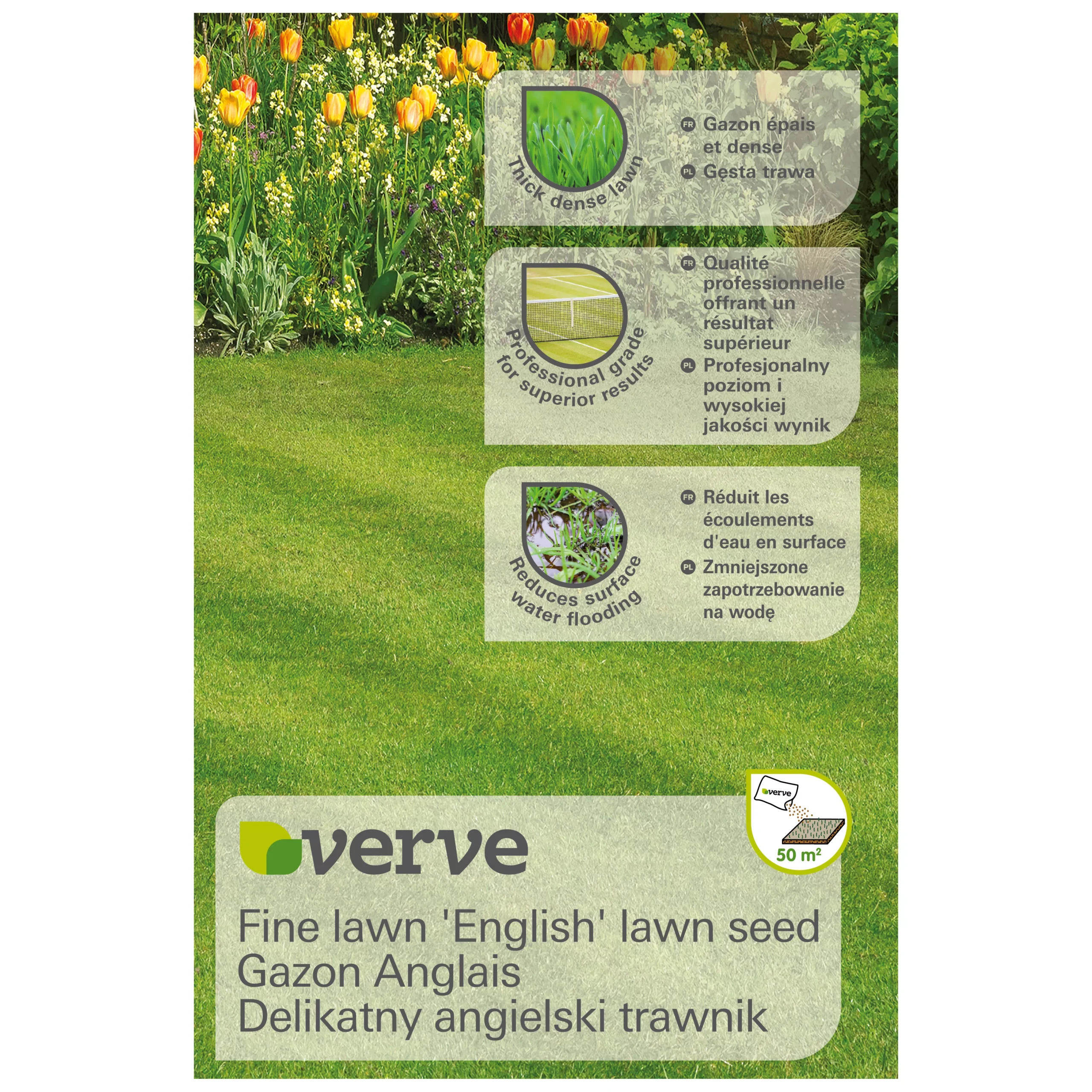 Verve Fine English Grass Seeds, 1.25kg 3 Verve Fine English Grass Seeds, 1.25kg