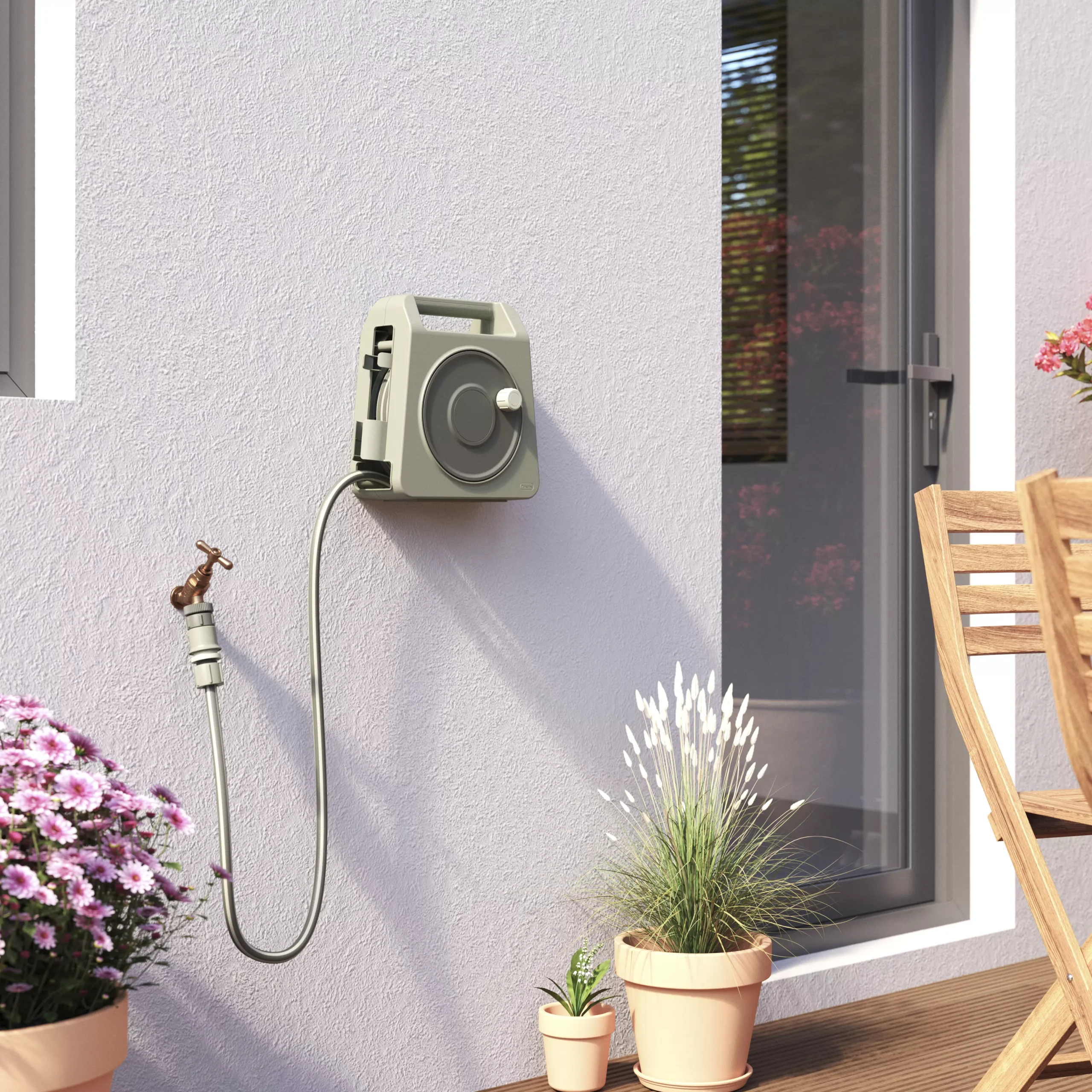 Verve Freestanding Manual Hose Reel Set (L)10m 4 Verve Freestanding Manual Hose Reel Set (L)10m - Image 2