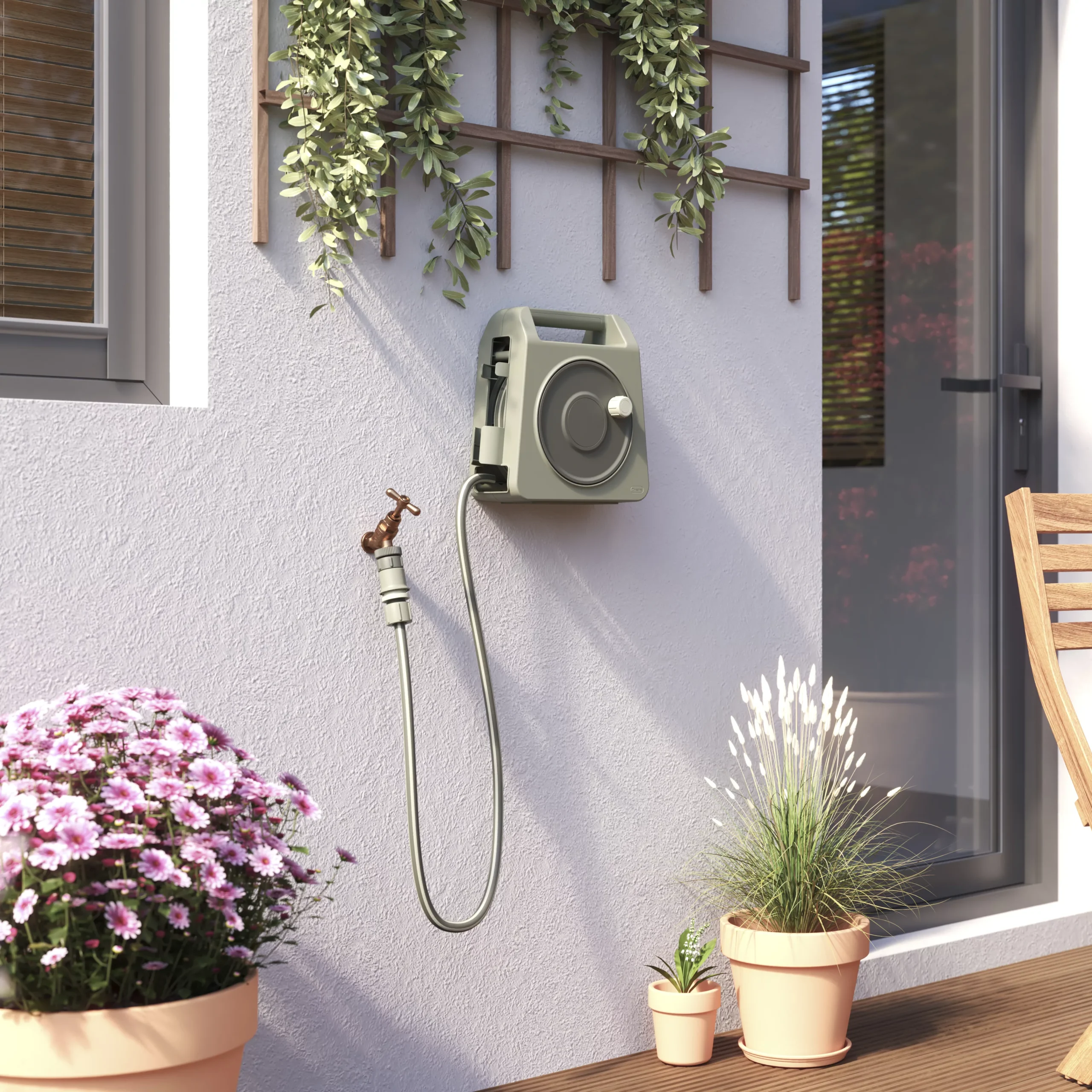 Verve Freestanding Manual Hose Reel Set (L)10m 6 Verve Freestanding Manual Hose Reel Set (L)10m - Image 4