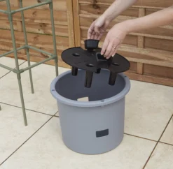 Verve Grey Round Planter -Garden Store verve grey round planter5059340328898 05i