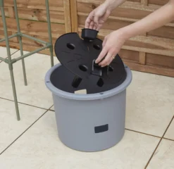 Verve Grey Round Planter -Garden Store verve grey round planter5059340328898 07i