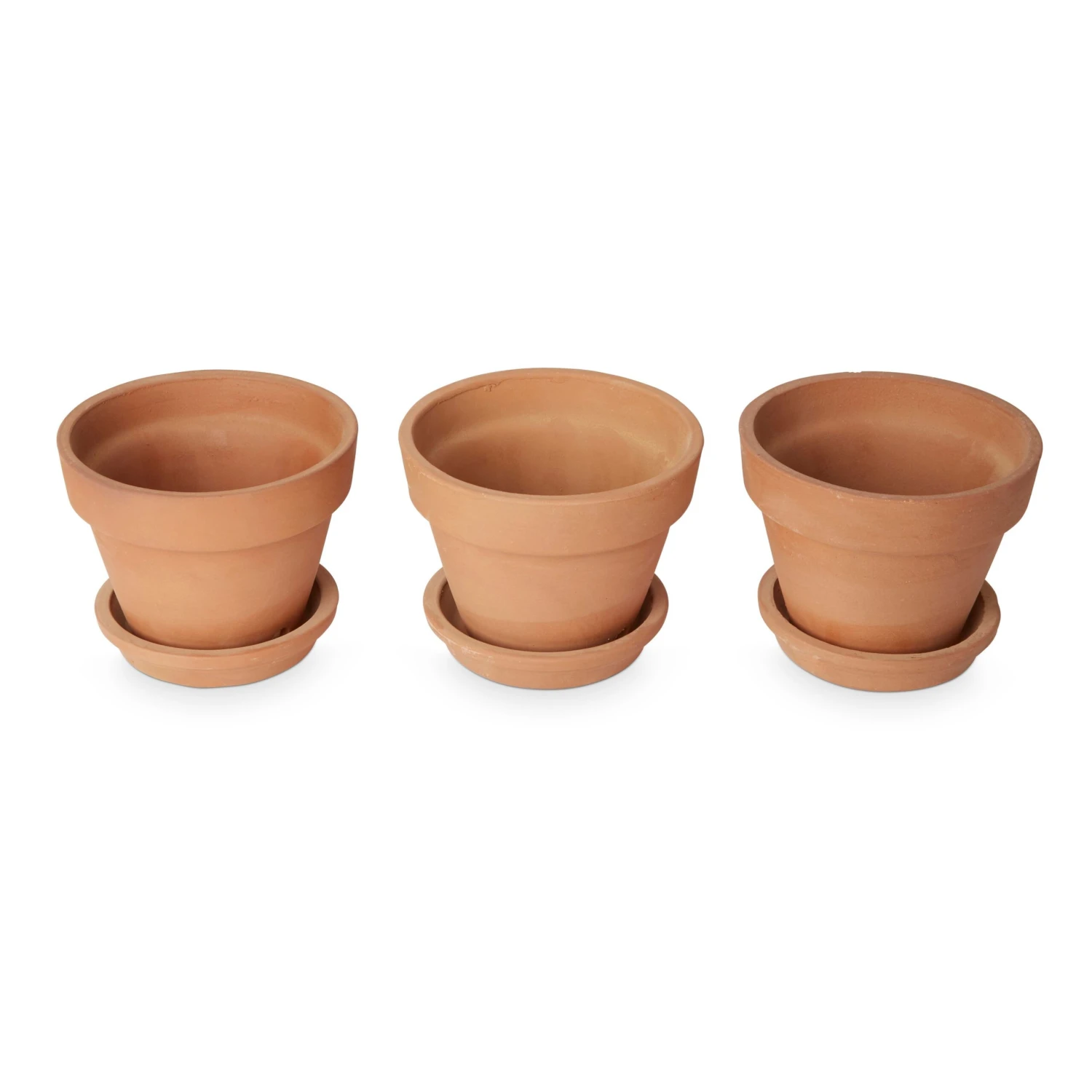 Verve Laleh Terracotta Circular Plant Pot (Dia)13.5cm, Pack Of 3 4 Verve Laleh Terracotta Circular Plant Pot (Dia)13.5cm, Pack Of 3 - Image 2