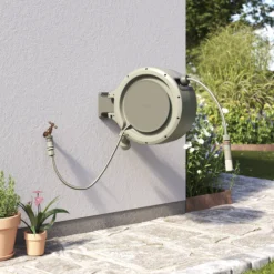 Verve Wall-mounted Manual Hose Reel Set (L)25m -Garden Store verve wall mounted manual hose reel set l 25m5059340250991 01i