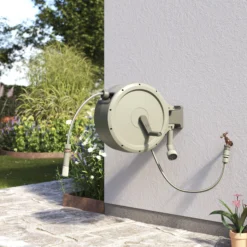 Verve Wall-mounted Manual Hose Reel Set (L)25m -Garden Store verve wall mounted manual hose reel set l 25m5059340250991 04i