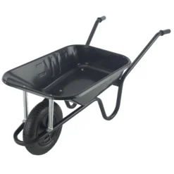 Walsall Endurance Black Steel Heavy Duty Wheelbarrow 85L