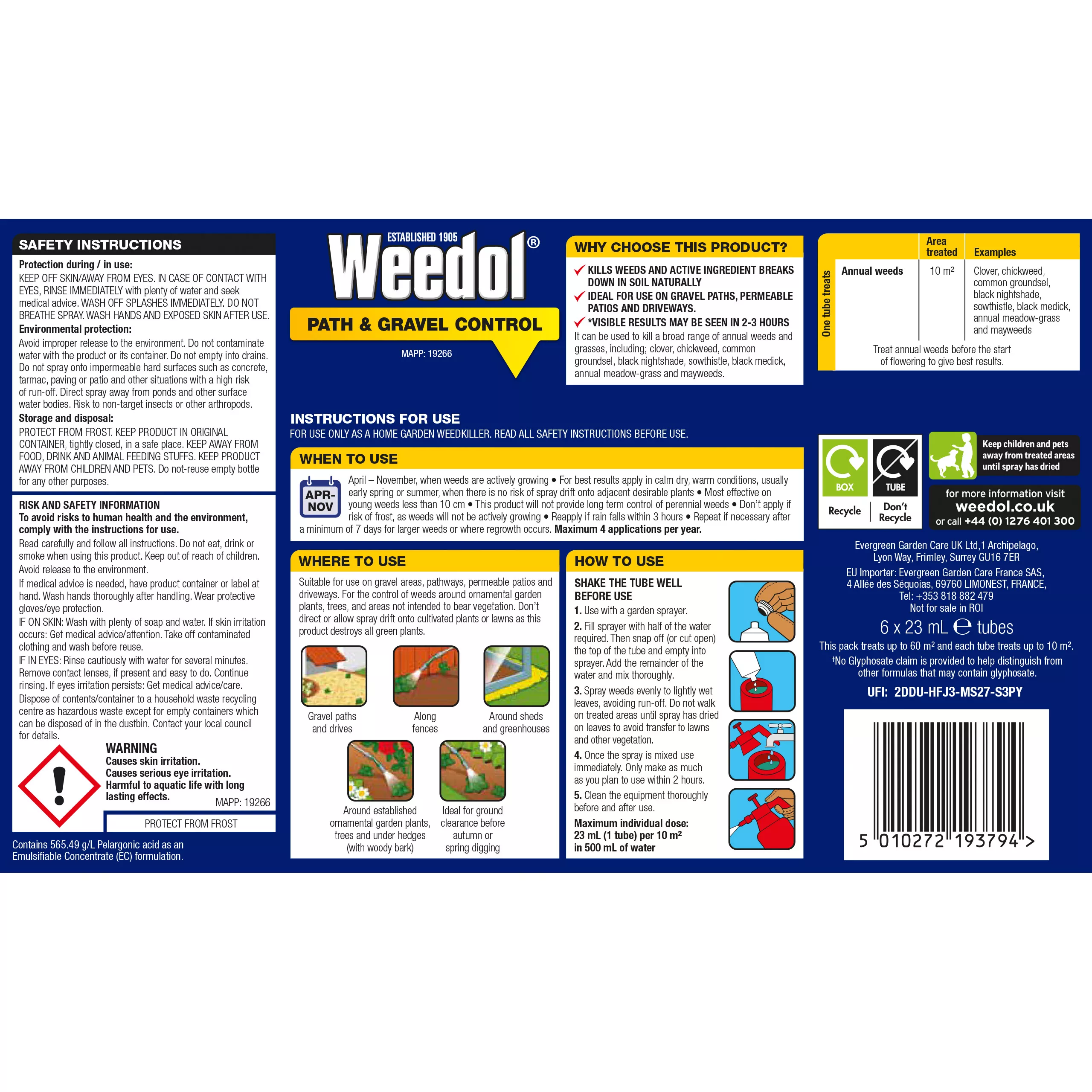 Weedol Path & Gravel Concentrated Weed Killer 0.17L, Pack Of 6 4 Weedol Path & Gravel Concentrated Weed Killer 0.17L, Pack Of 6 - Image 2