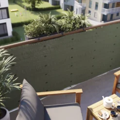 Woven Breeze Green Polyethylene (PE) Garden Screen (H)1m (W)3m -Garden Store woven breeze green polyethylene pe garden screen h 1m w 3m5059340672649 01i